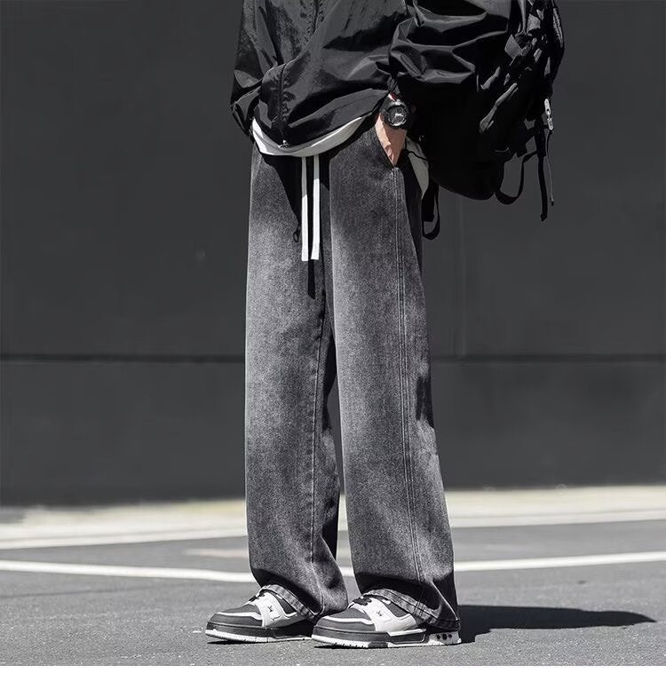 Straight-leg Relaxed-fit American-style Mens Jeans