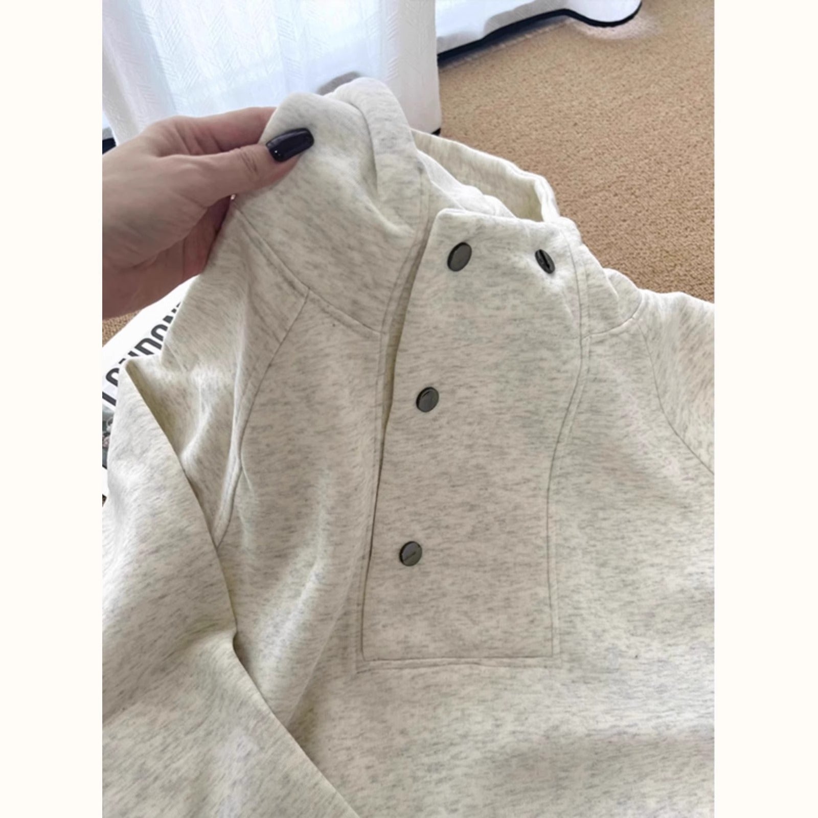 Loose Casual Solid Color Hooded Sweatshirt Women's Autumn And Winter