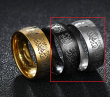 Titanium Steel Ring With Marked Letters Scripture