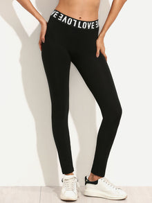Love Printed Tight-Fitting High-Stretch Quick-Drying Fitness Peach Hip Leggings
