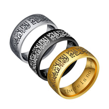 Titanium Steel Ring With Marked Letters Scripture
