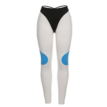 Women's Fashion Splicing Buttocks Tight Pants