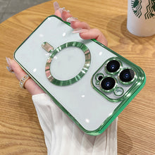 Magnetic Phone Case With Electroplated Transparent Lens Cover
