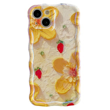 Blue Light Oil Painting Flowers Suitable For 15ProMax Phone Case