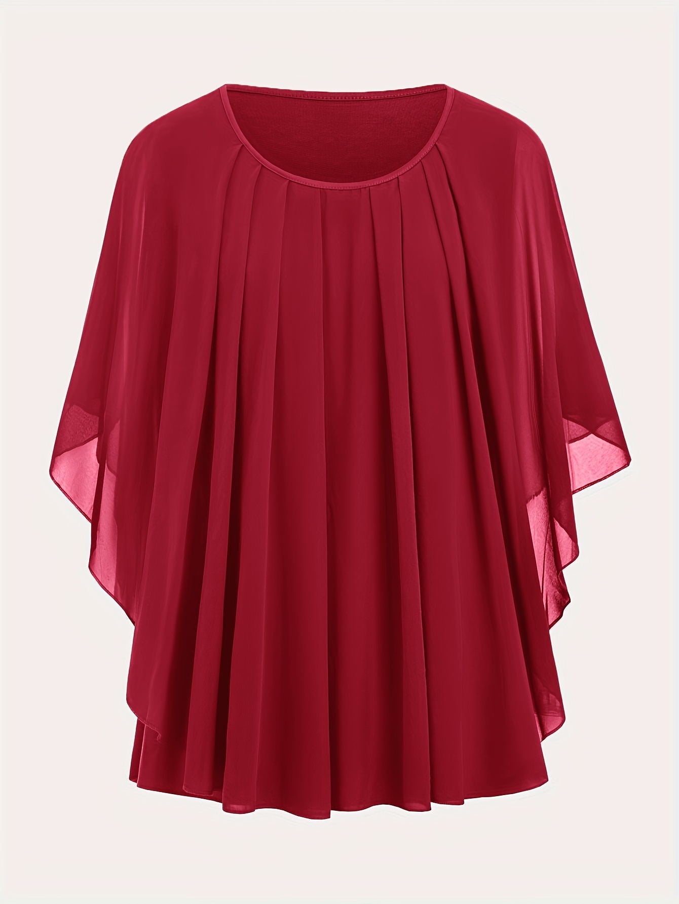 European And American Plus Size Women's Clothes New Belly-covering Slimming Loose Solid Color Short Sleeve