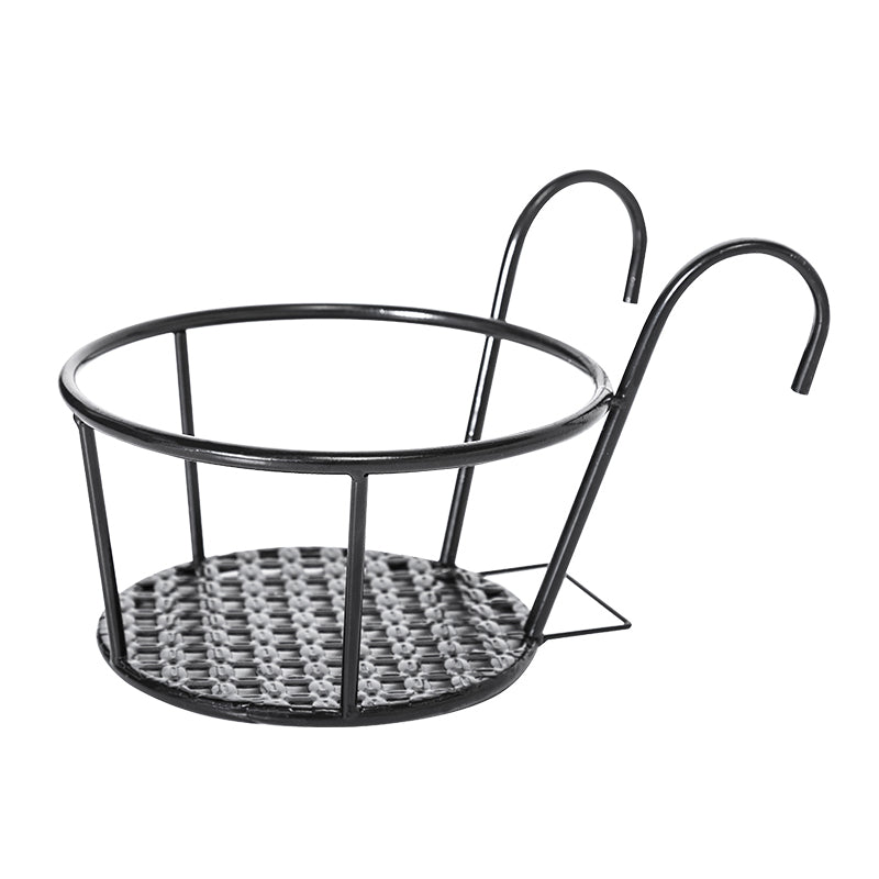 Chrome Black Metal Plant Pot Holder Outdoors Decoration Flower