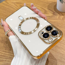 Magnetic Phone Case With Electroplated Transparent Lens Cover