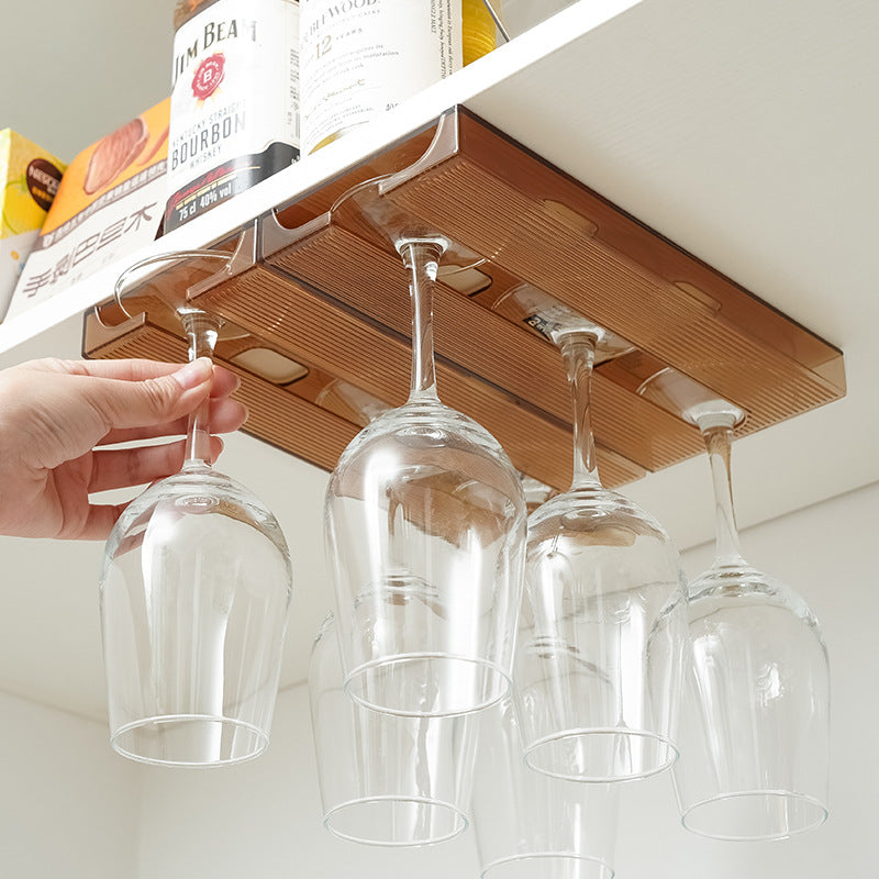 Plastic Punch-free Red Wine Glass Holder Upside Down Wine Cabinet