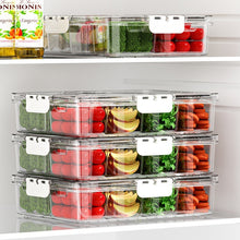 Kitchen Refrigerator Fresh-keeping Sealed Box Food Grade Transparent Eight-compartment