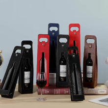 Red Wine Gift Box Leather Bck Of Two Bottles Portable