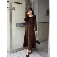 Fashionable And Minimalist Top Paired With A Corduroy Skirt For Women