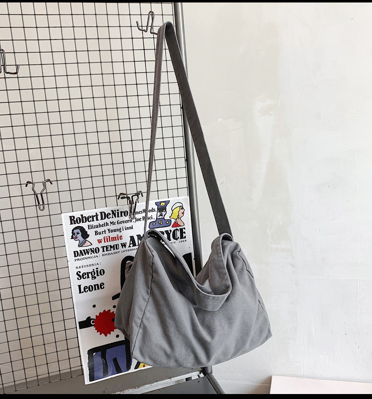 Men's Canvas Bag Women's Casual Lazy Wind Large Capacity