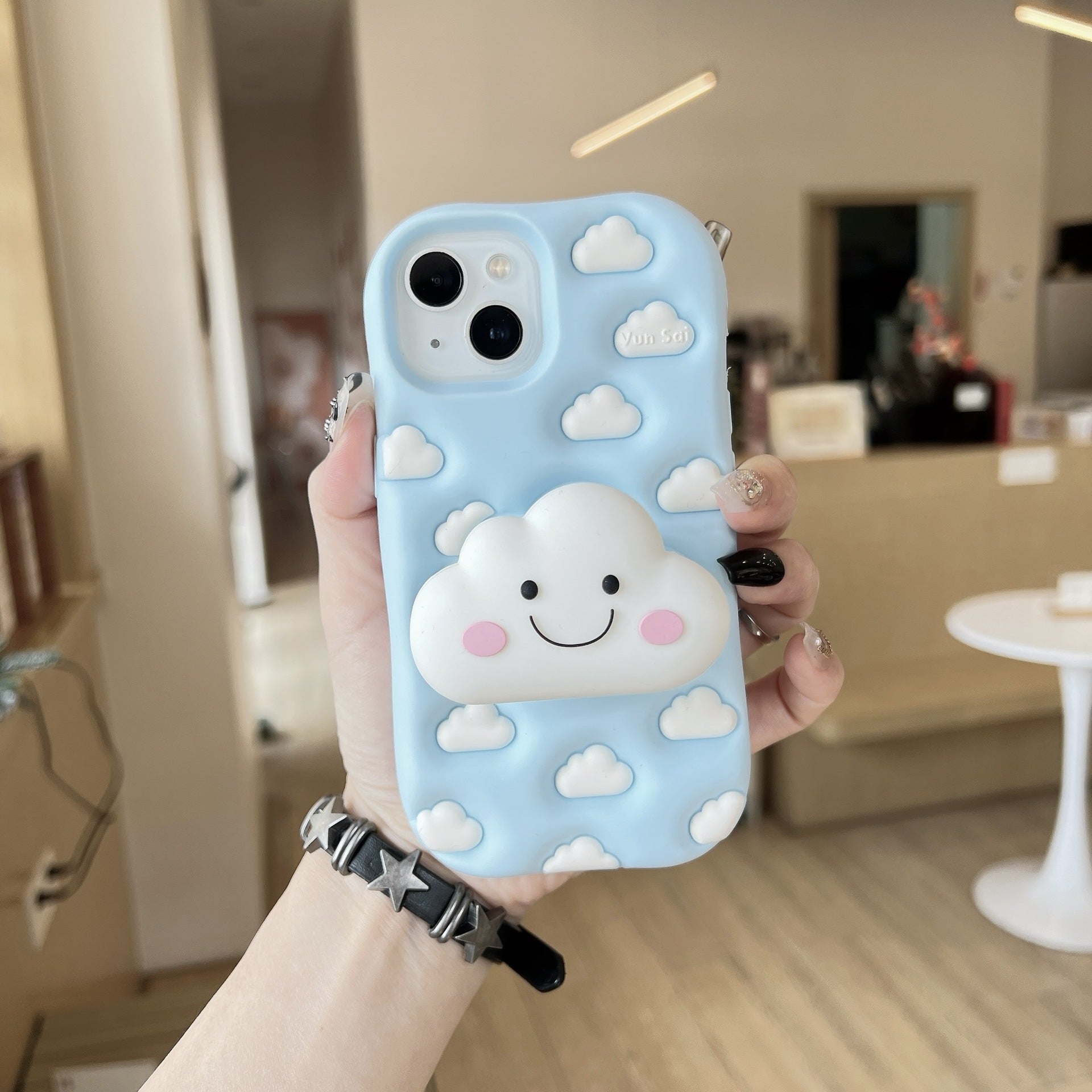 Cute 3D Cartoon Silicone Phone Case With Cloud Design