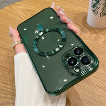 Magnetic Phone Case With Electroplated Transparent Lens Cover