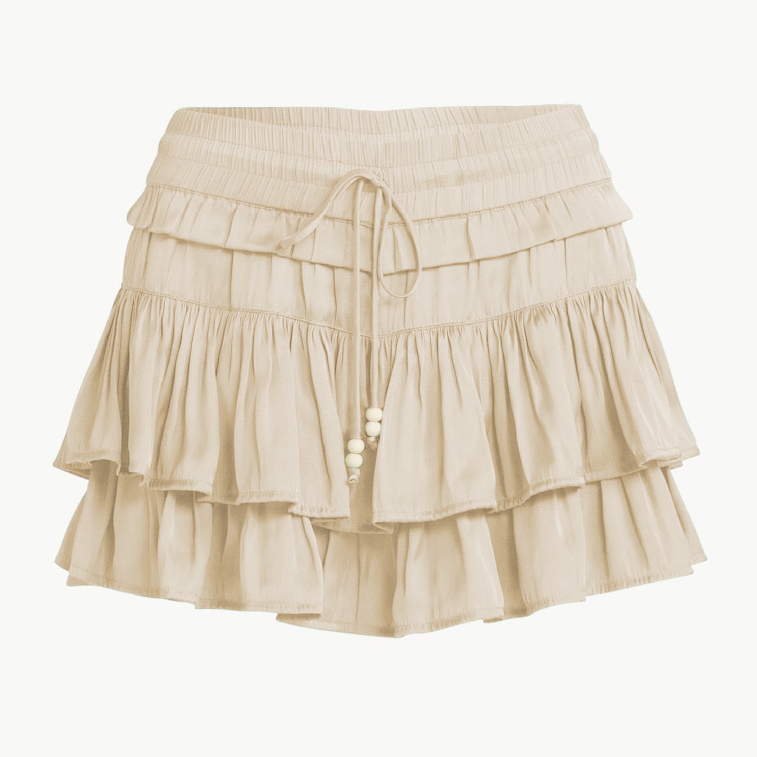 New High-waisted Liner Shorts With A Drawstring Skirt-trousers Design