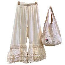 Fairystyle Fourlayer Lace Layered Design Highwaisted Loosefit Casual Pajama Pants