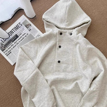 Loose Casual Solid Color Hooded Sweatshirt Women's Autumn And Winter