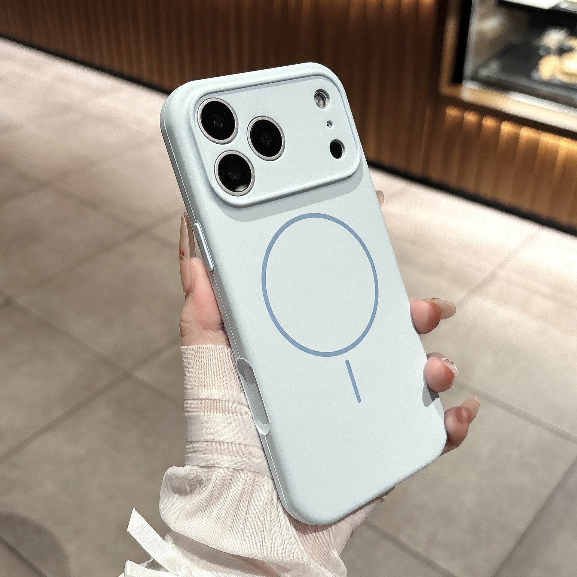 Applicable To 17 Fine Circle Magnetic Phone Case Liquid Silicone