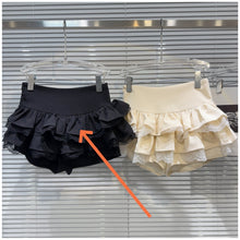 Womens Solid-Color High-Waisted Fluffy A-Line Skirt