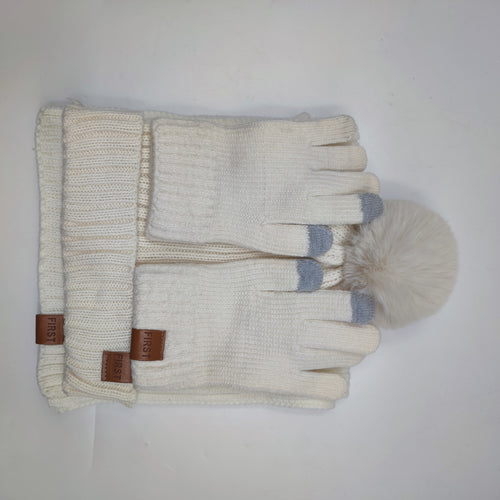 9-color Men's And Women's Knitted Hat Scarf Gloves