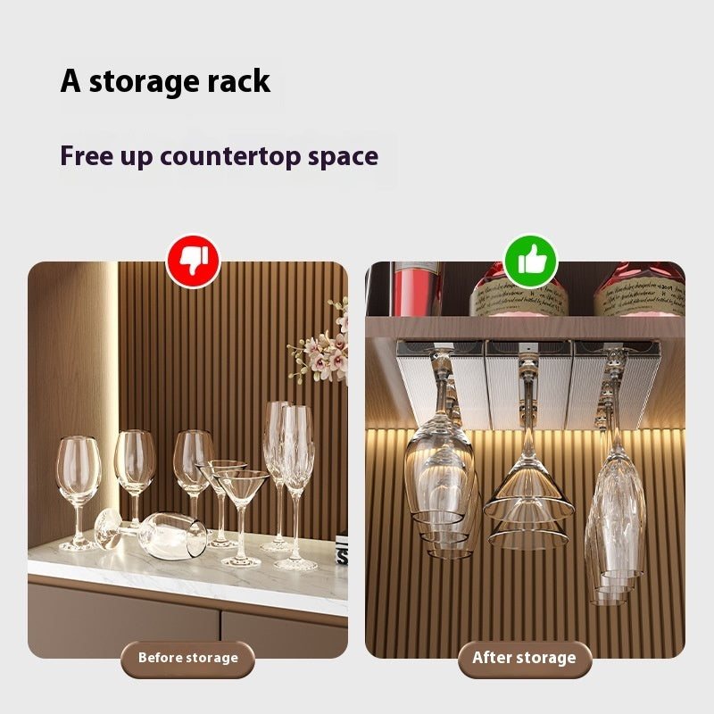 Plastic Punch-free Red Wine Glass Holder Upside Down Wine Cabinet