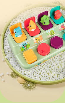 Children's Peekaboo Early Childhood Education Press Exercise Finger Puzzle Dinosaur Storage Box Toy