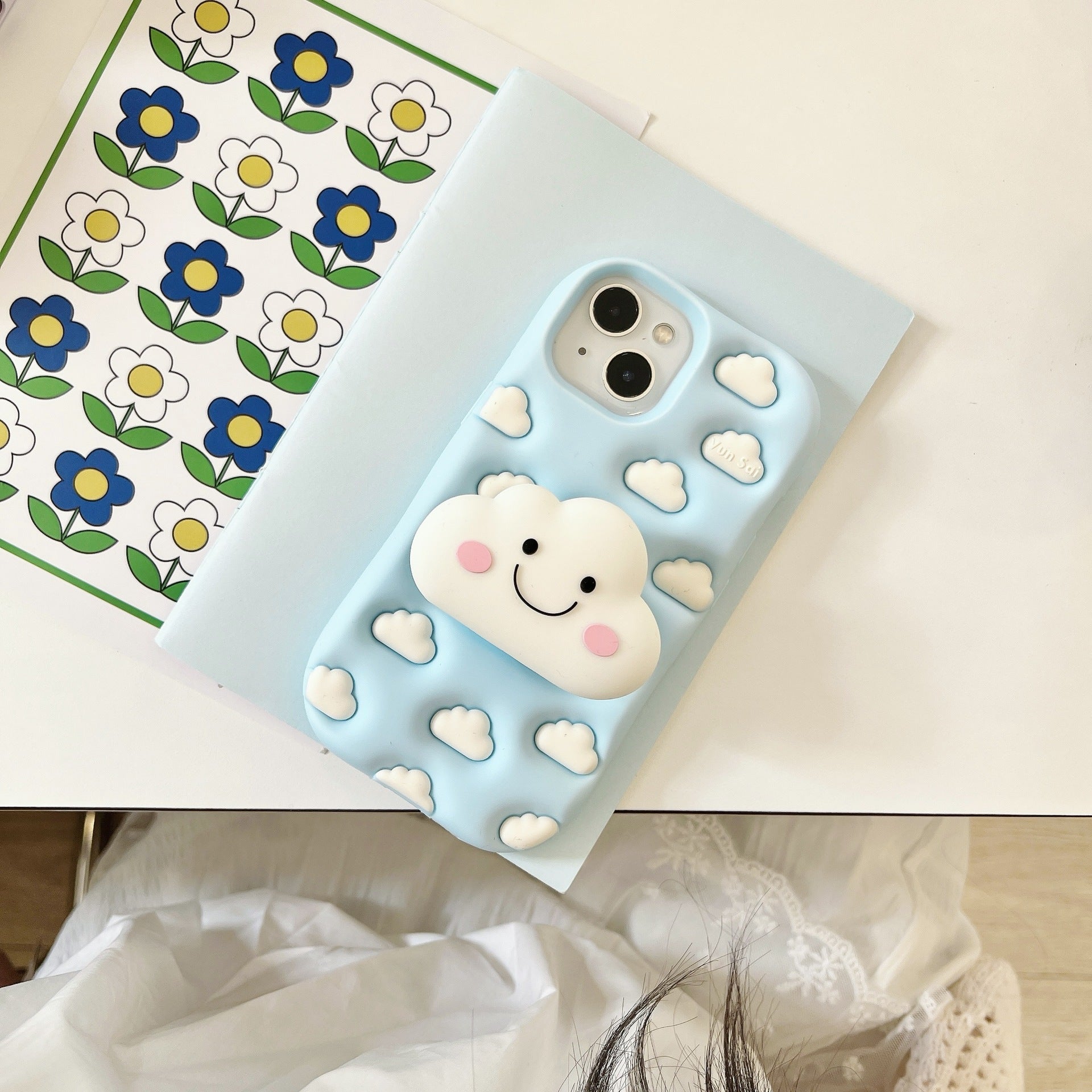 Cute 3D Cartoon Silicone Phone Case With Cloud Design