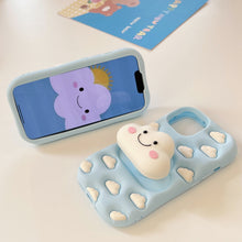 Cute 3D Cartoon Silicone Phone Case With Cloud Design