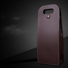 Red Wine Gift Box Leather Bck Of Two Bottles Portable