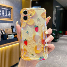 Blue Light Oil Painting Flowers Suitable For 15ProMax Phone Case