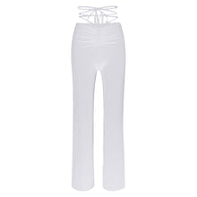 Women's Street Casual High Waist Slim Fit Lace-Up Pants