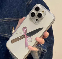 Transparent And Cute Bow-shaped Fruit Knife Phone Case