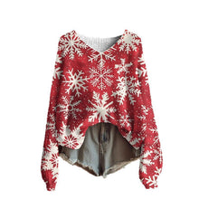 AutumnWinter V-Neck Loose 3D Knitted Sweater For Women