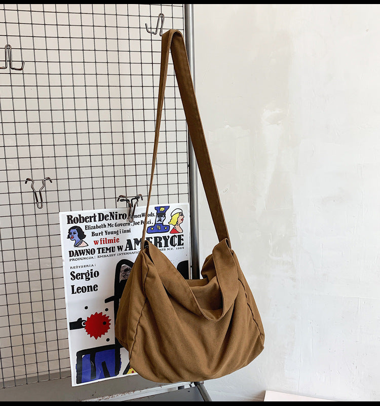 Men's Canvas Bag Women's Casual Lazy Wind Large Capacity