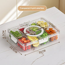 Kitchen Refrigerator Fresh-keeping Sealed Box Food Grade Transparent Eight-compartment