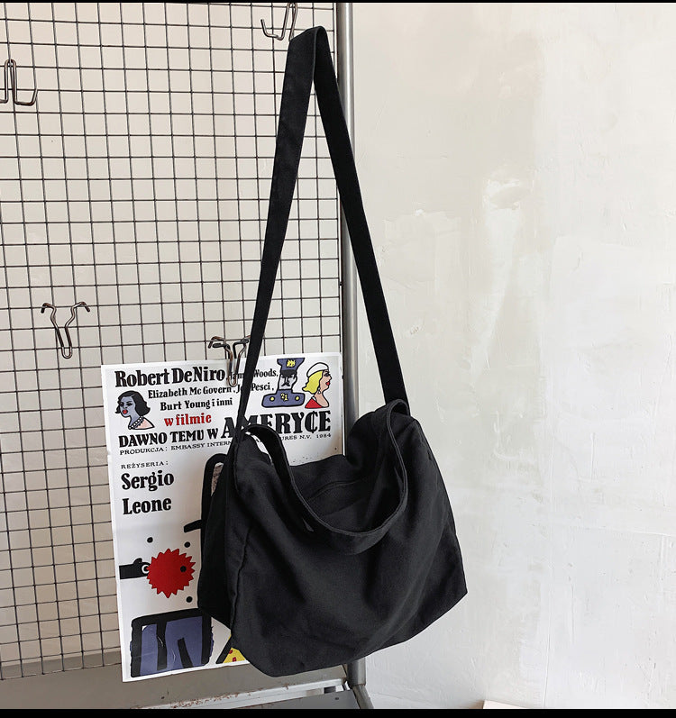 Men's Canvas Bag Women's Casual Lazy Wind Large Capacity
