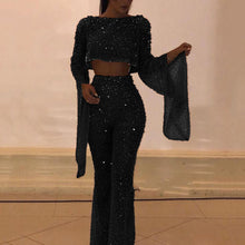 Fake Two-piece Sexy Long-sleeved Halter Jumpsuit