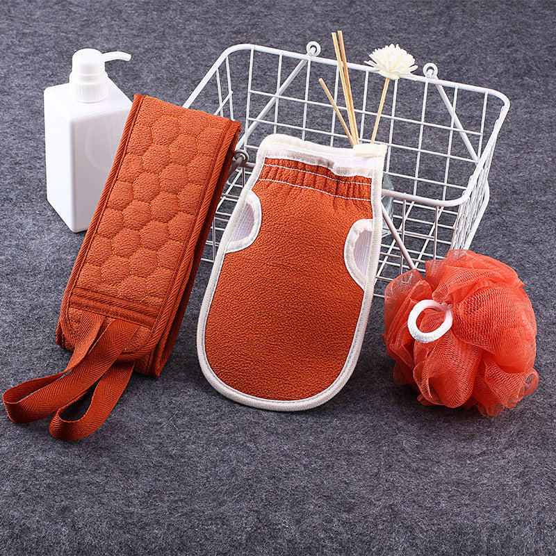 Three Piece Bath Scrubber Set A Bathroom Essential